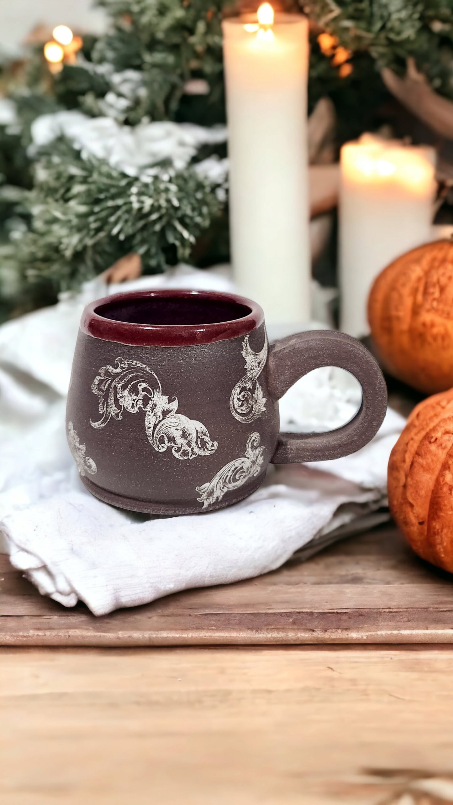 Rustic Flourish Cappuccino Mug 3