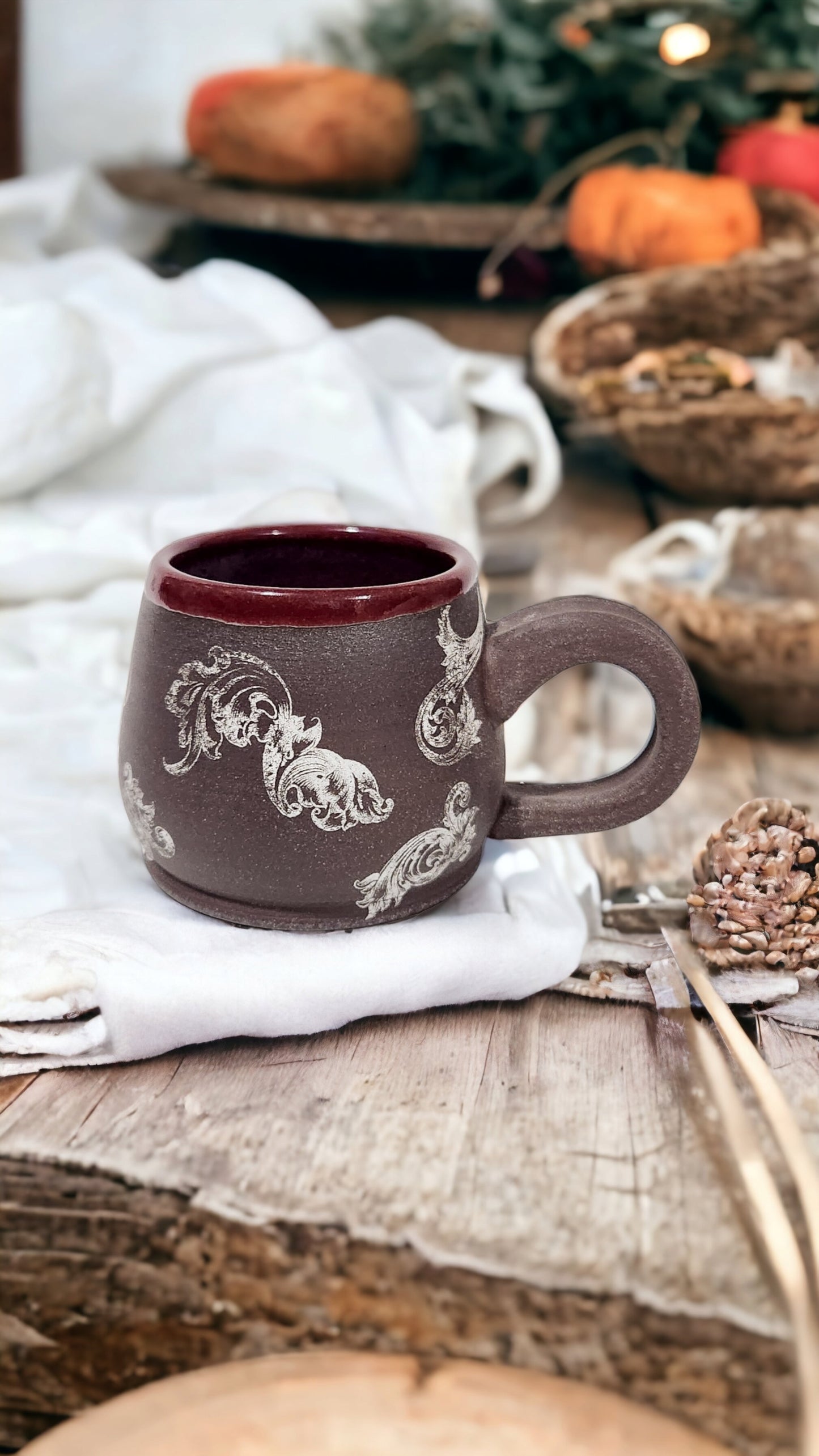 Rustic Flourish Cappuccino Mug 3